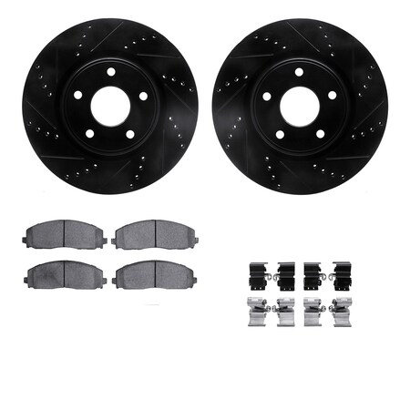 DFC 8512-40093 - PRO-KIT 5000+ Drilled And Slotted Front Brake Kit